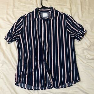Men's Striped Short Sleeve Shirt